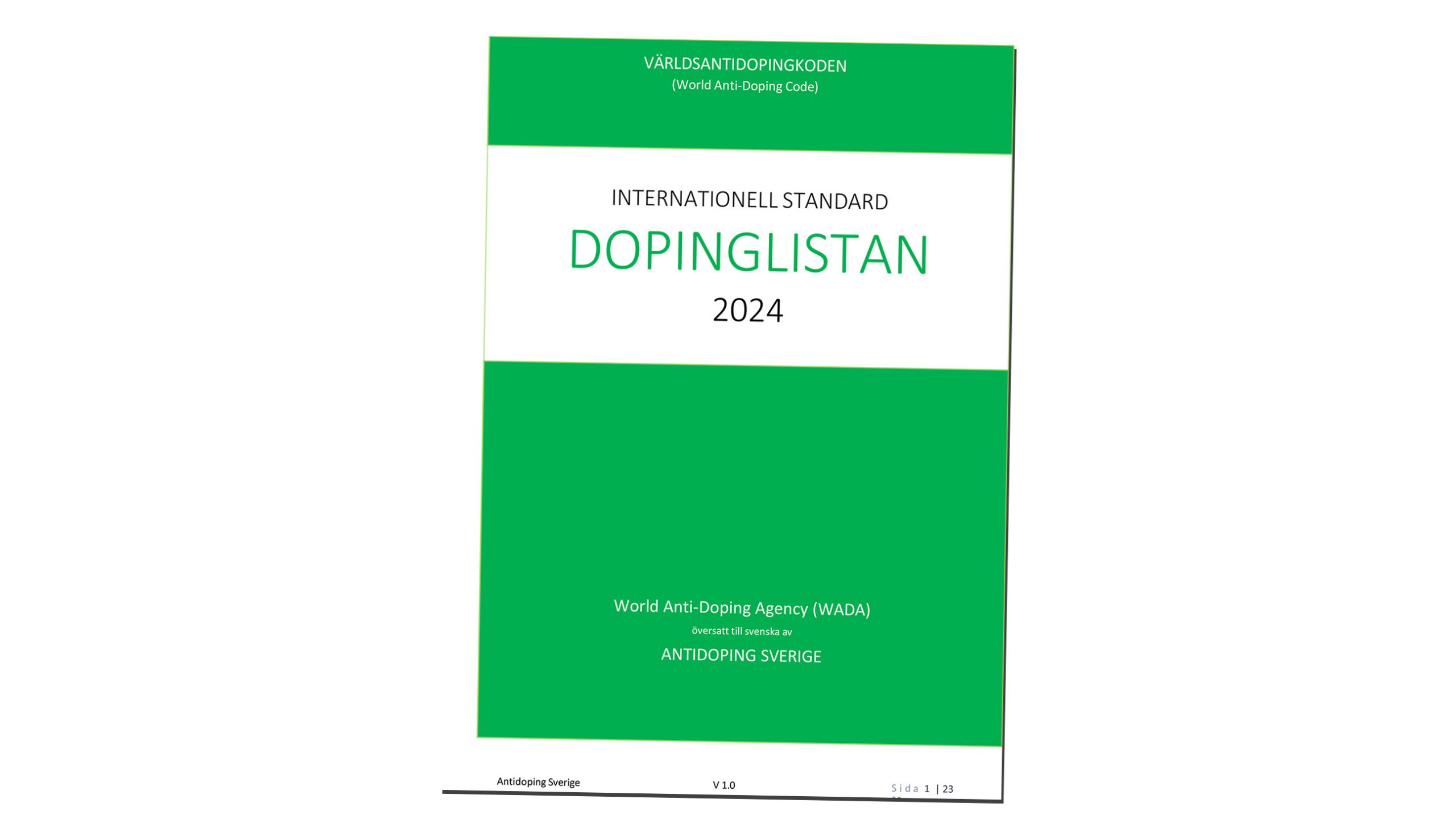 Dopinglistan 2024 på svenska